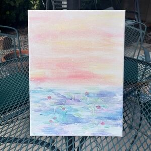 Pastel Watercolor Canvas Art